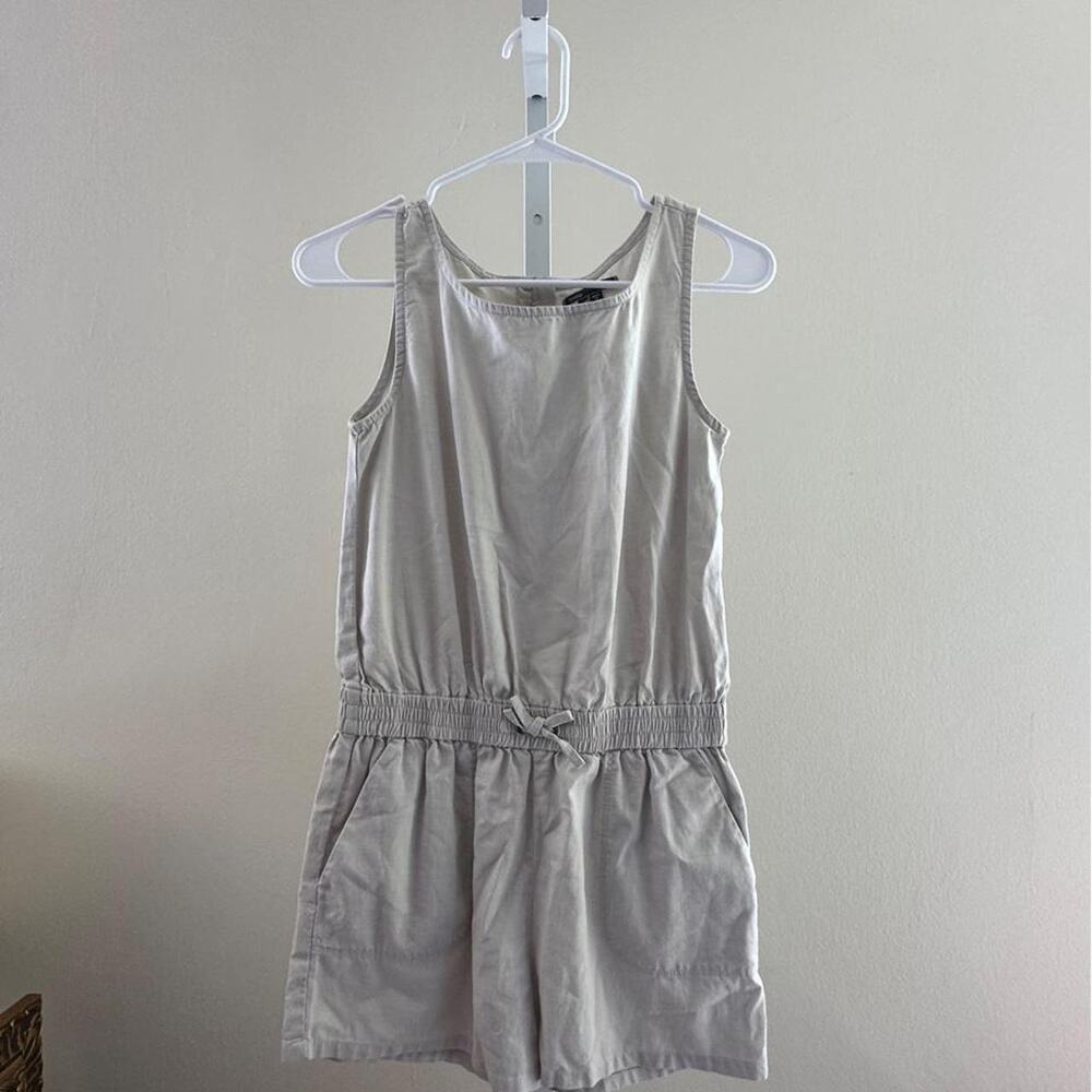 Vince light gray linen playsuit